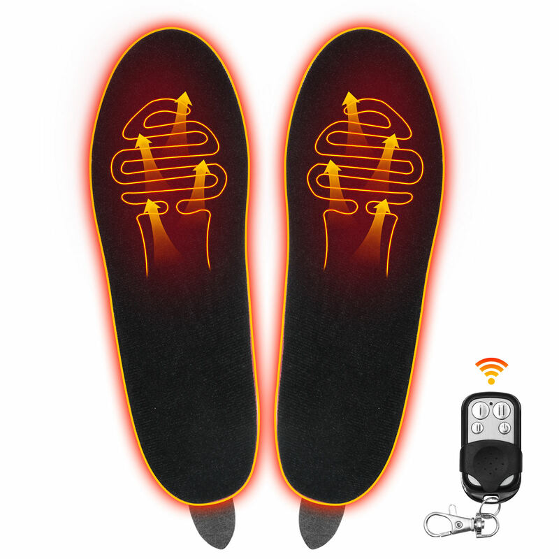 Стельки с перезаряжаемым подогревом для женщин и мужчин, электрические Подогреваемые стельки с дистанционным управлением, беспроводная грелка для ног для охоты и рыбалки