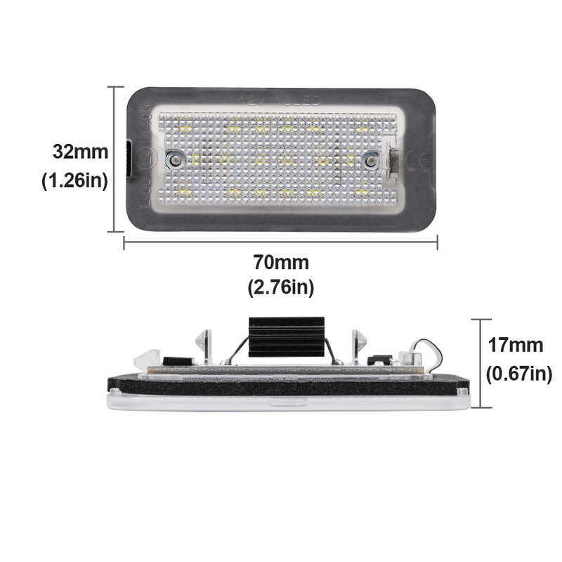 2 قطعة LED لوحة ترخيص ضوء لشركة فيات 500 Abarth 500 500C 695 595 6000K زينون الأبيض عالية السطوع عدد لوحة أضواء لا خطأ