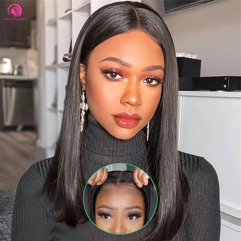 Straight Wig 13x4 Straight Glueless Wig Transparent Lace Frontal Human Hair Wig 4X4 Glueless Wig Brazilian Straigh For Women