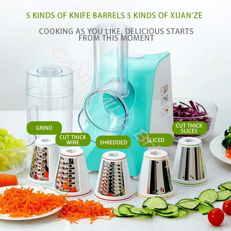 Triturador de salada vegetal automático multi-função cortador de legumes elétrico doméstico corte artefato ferramentas de cozinha