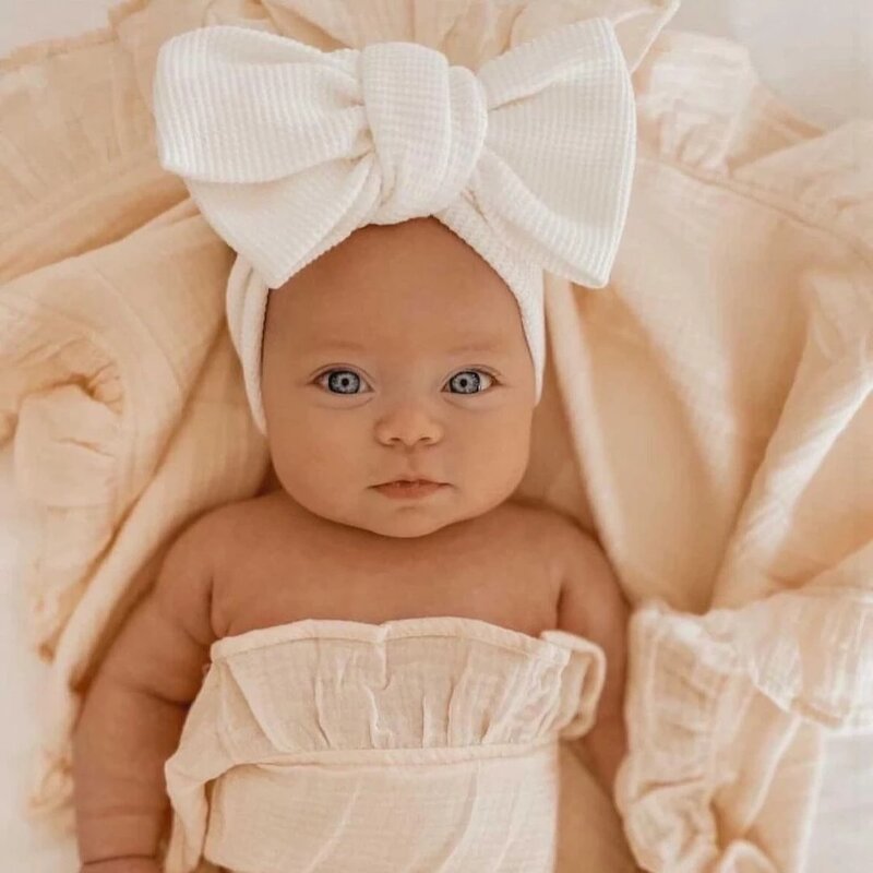 Ikat Kepala Bayi Aksesori Rambut Bayi Baru Lahir untuk Anak Hiasan Kepala Pita Bayi untuk Anak Ikat Kepala Turban Elastis untuk Bayi