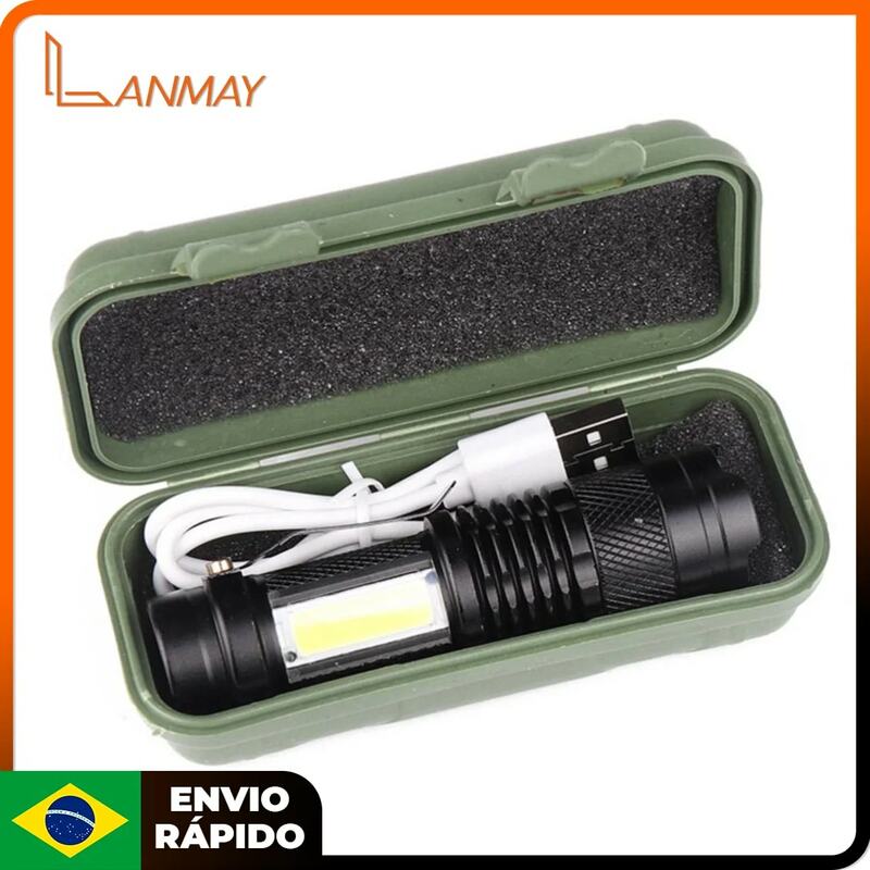 Lanmay – Mini lampe de poche tactique à Led, lumière forte et multifonction, éclairage Portable, expédition rapide
