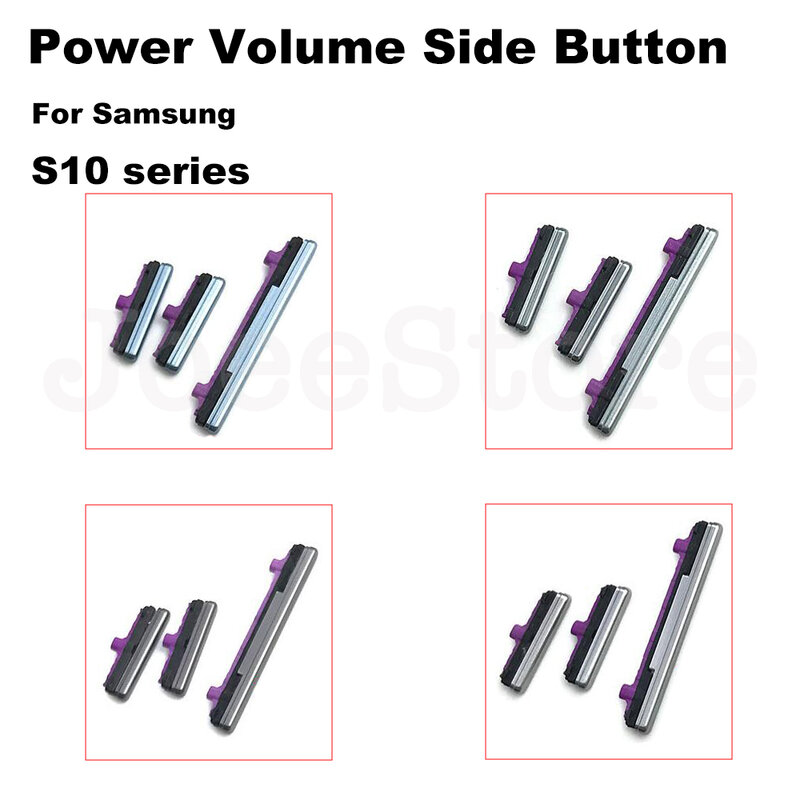 Botón lateral de volumen de alimentación para Samsung Galaxy S8, S9, S10 Plus, volumen + botón de encendido/apagado, piezas de repuesto
