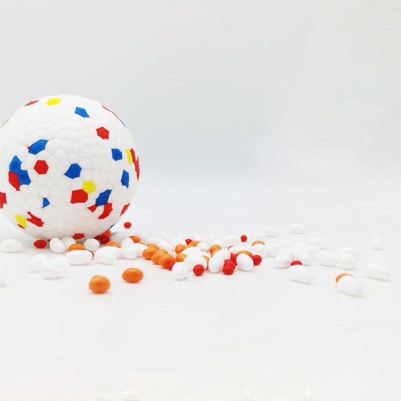 Piłka zabawki dla psów wysoka elastyczna lekka Popcorn Ball odporna na zgryz molowa zabawka dla zwierząt domowych solidna zabawka