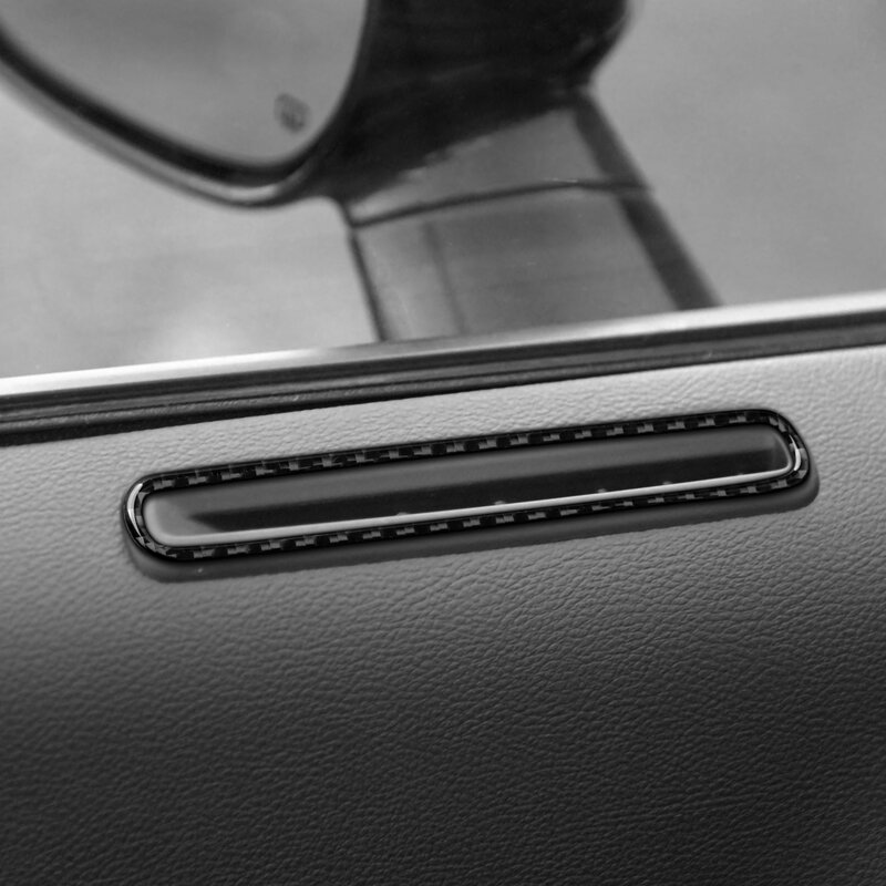 Carbon Fiber Car Door Defogger AC Vent Trim Decal Sticker for Dodge Charger 2021-2011 Interior Accessories