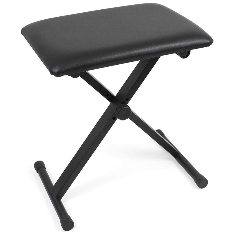 Ławka fortepianowa klawiatura ławka wysokość regulowana składana x-style wyściełany stołek poduszki na siedzenie krzesła z antypoślizgową gumą