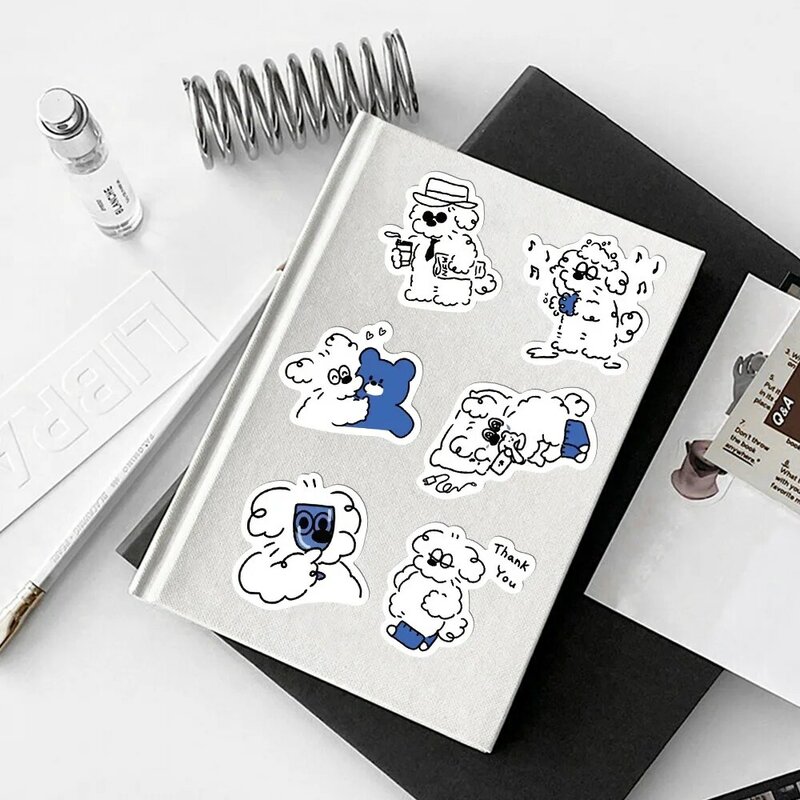 10/30/65PCS Cartoon Funny Dog Stickers Simple Graffiti decalcomanie fai da te Laptop Noteobook telefono Wall valigia Sticker per bambini giocattolo regalo