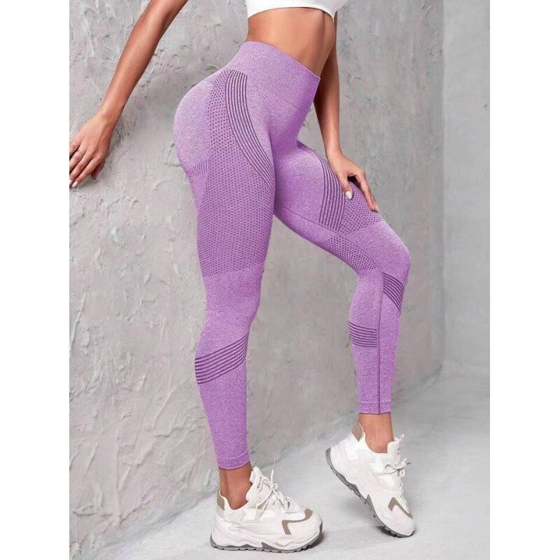 High Waist Seamless Yoga Leggings para Mulheres, Leggings de treino esportivo, Calças justas esticáveis, Bubble Butt Push Up Pants, Roupas Fitness