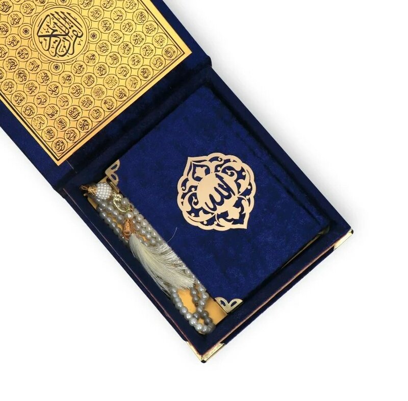 Kotak Quran Kayu Beludru, Set Quran, Quran Arab, Manik-manik Quran dan Al-quran, Moshaf, Quran, Tasbih, Hadiah Islam, Item Muslim