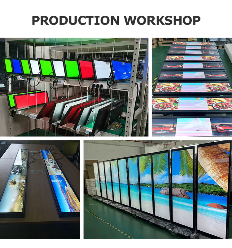 Hot-seliing 27 inch indoor super wide LCD screens 500 nits stretched bar Advertising Display bar type lcd wall arts