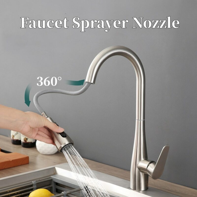 360 Rotating Faucet Extender  Universal Kitchen Tap  Strong Wash Kitchen Faucet  3 Modes Adjustable Water Tap  Kitchen Gadgets