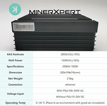 CR Brand New IceRiver KS0 Pro KAS Mineiro, Kaspa Máquina De Mineração, 200 G/s, 100W Asic Mineração Crypto Asic