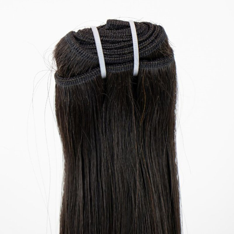 26 28 30 inci tulang lurus rambut manusia Brasil tenunan 1 3 4 bundel mentah Virgin Remy Indian Doule ditarik grosir alami 50g