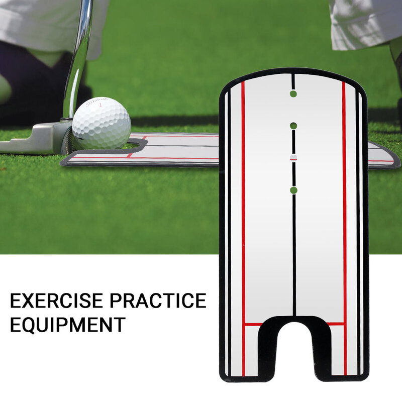 Golf Putting Alignment Spiegel mit Putting Cup Combo tragbare Swing Trainings hilfen üben Putting Trainer mit Loch Cup Set