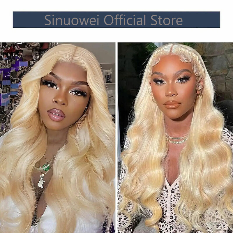 613 HD Lace Frontal Wig Body Wave Honey Blonde 13x6 Lace Front Wig Brazilian Hair Pre Plucked Blonde Body Wave Lace Front Wig