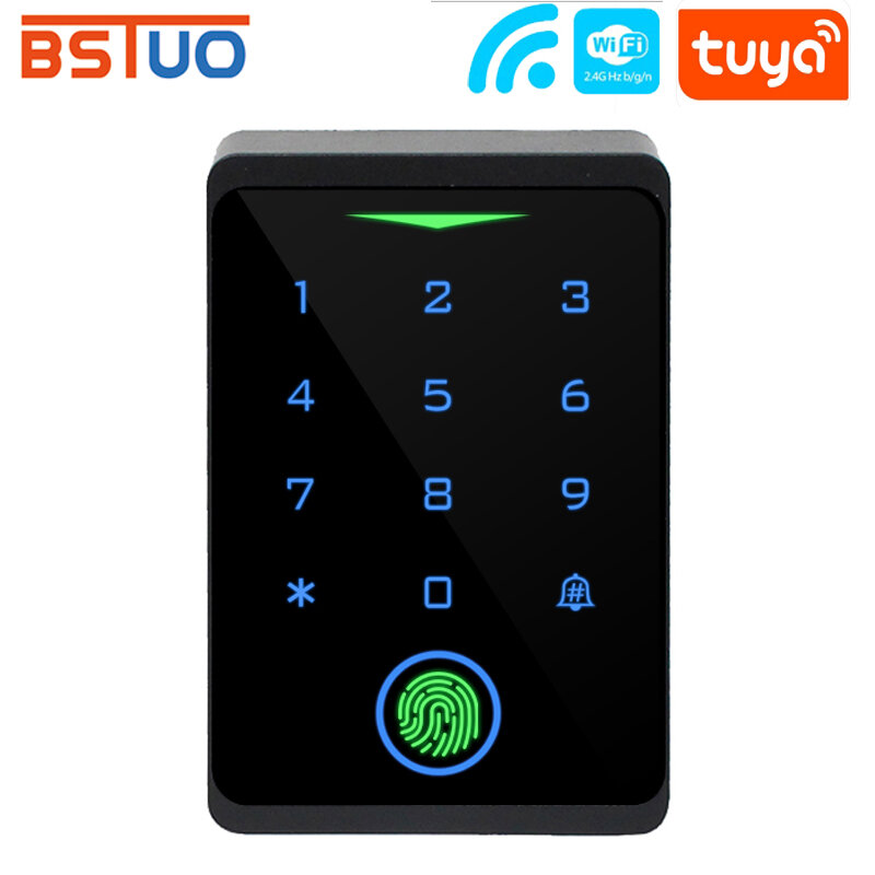 2,4G Wifi Tuya Fingerprint Access Control Keypad Outdoor 125Khz RFID Reader Touch Hintergrundbeleuchtung Tür Lock Opener Wasserdicht