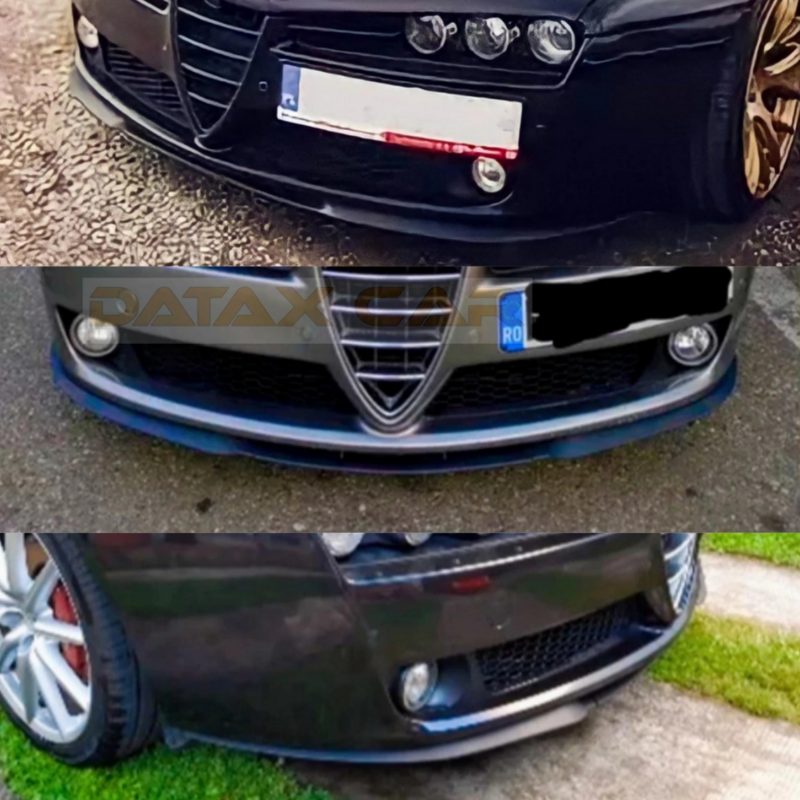 Labbro paraurti anteriore per Alfa Romeo 159 CUPRA R accessori auto Spoiler Flap universale 3 pezzi Kit corpo in plastica di qualità parti esterne