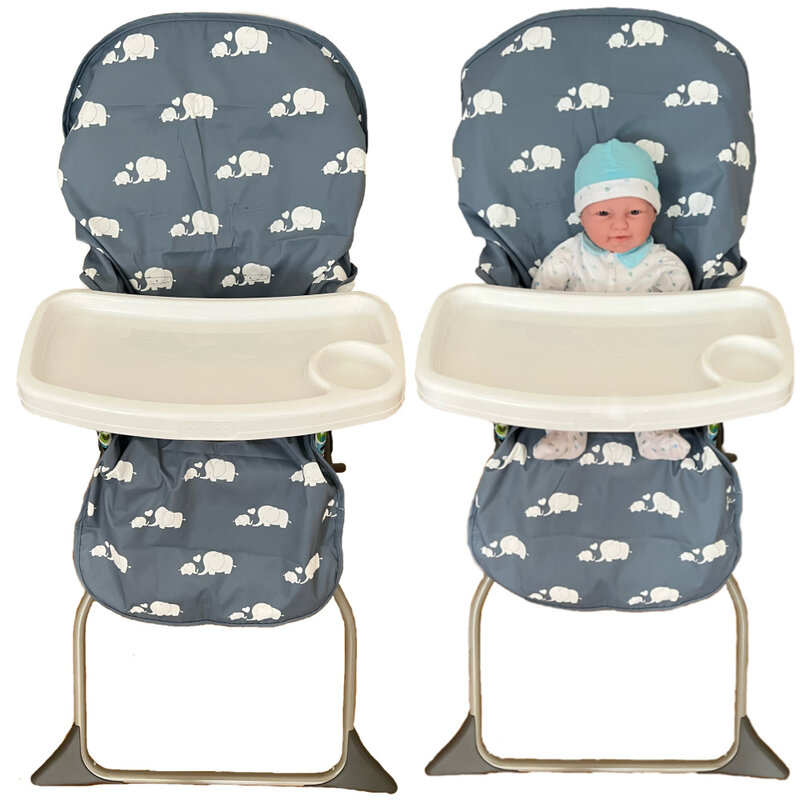 Мягкие и удобные Чехлы для высоких стульев с изображением слона, родителей, любимых детей