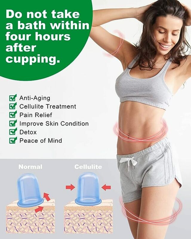1PCS Cupping Therapy Sets Silicone ,Anti Cellulite Cup Vacuum Suction Massage Cups Facial Cupping Sets Body and Face