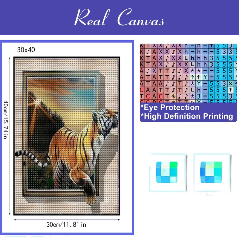 Kit lukisan berlian 5D hewan macan tutul macan tutul hadiah dekorasi rumah bordir berlian imitasi bertatahkan tangan mosaik berlian imitasi penuh DIY