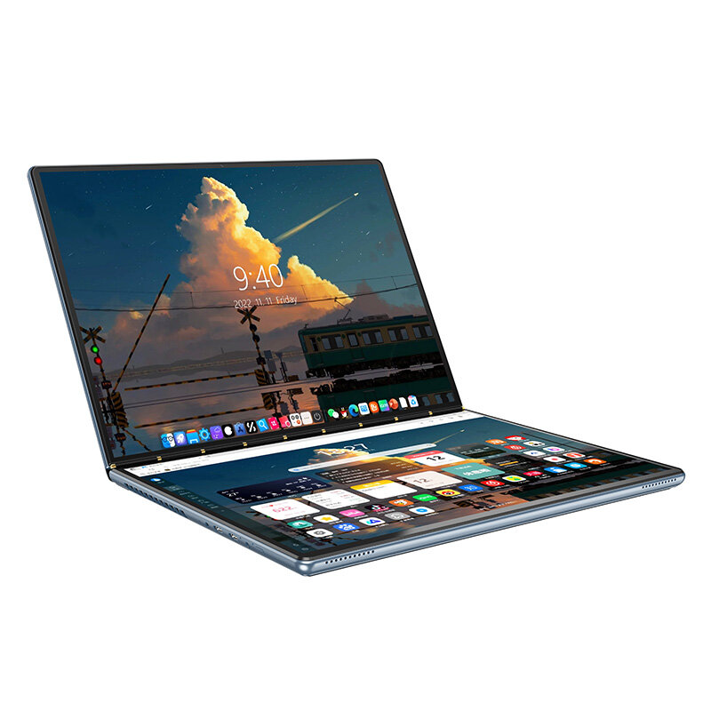 TOPTON-ordenador portátil L13 12th Gen, Intel N100, 2 pantallas duales de 13,5 pulgadas, 2,5 K, táctil, IPS, 16G, DDR5, Windows 11, Notebook, tableta de Yoga, PC 2 en 1
