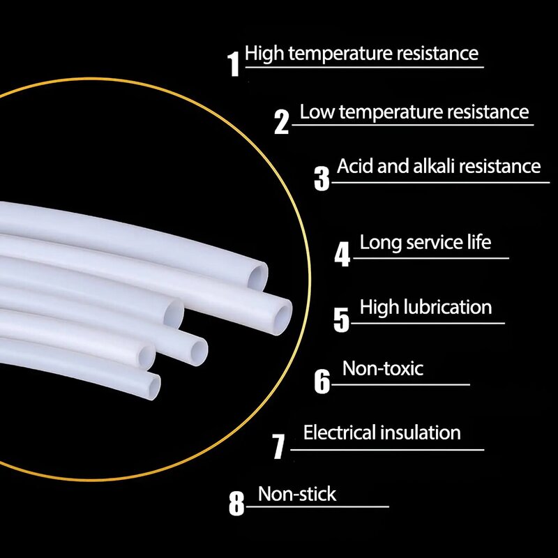 5M PTFE Tube Blanc 2*4/4*6/3*4/2*3mm Teflonto Tuyau 1.75/ 3mm Filament Pour V5 V6 j-head Hotend Extrudeuse Bowden 3D Imprimantes Pièces