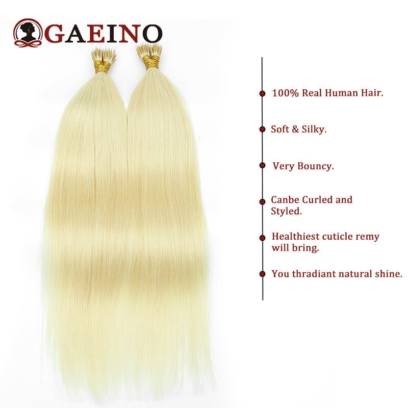 Nano Rings Micro Links estensioni dei capelli umani Natural Blonde Micro Bead Loop Pre Bonded Remy capelli lisci europei 50/fili