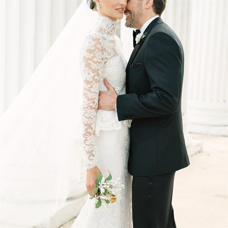 20059 # уникальное кружевное свадебное платье с длинными рукавами и аппликацией в виде русалки для женщин Elagnt свадебное платье с высоким воротником 2024