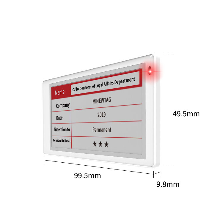 MinewTag Slim E-ink Shelf Label Smart Eink Display Tags Electronic Price Tag