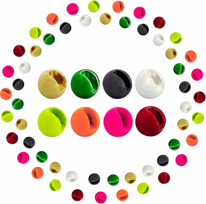 25pc schön gestaltete Wolfram-Schlitz perlen Fliegen binden Perlen mehrfarbig 2,0mm/2,5mm/3,0mm/3,5mm/4,0mm/4,5mm Angel material