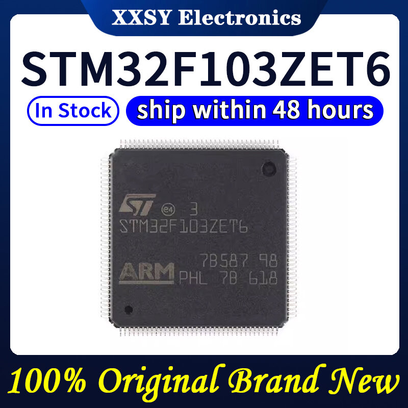 LQFP144 Chip IC, STM32F103ZET6, marca original novo, 100% de qualidade, MCU MPU
