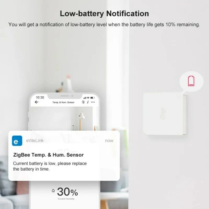 SONOFF SNZB 02 eWeLink Smart Home Gadgets ZigBee Temperature Sensor Humidity Detector Thermometer Alexa Google Assistant Yandex