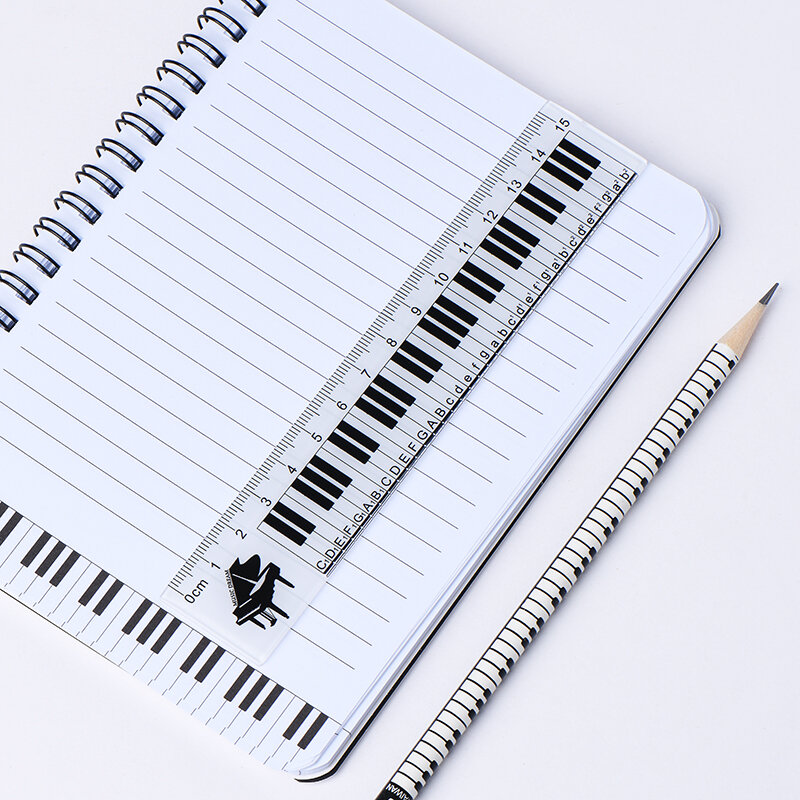 Linijka muzyczna zestaw kredek muzyka długopis dziecko malowanie skala pomiarowa kreatywne linijki władcy uczniowie podstawowi
