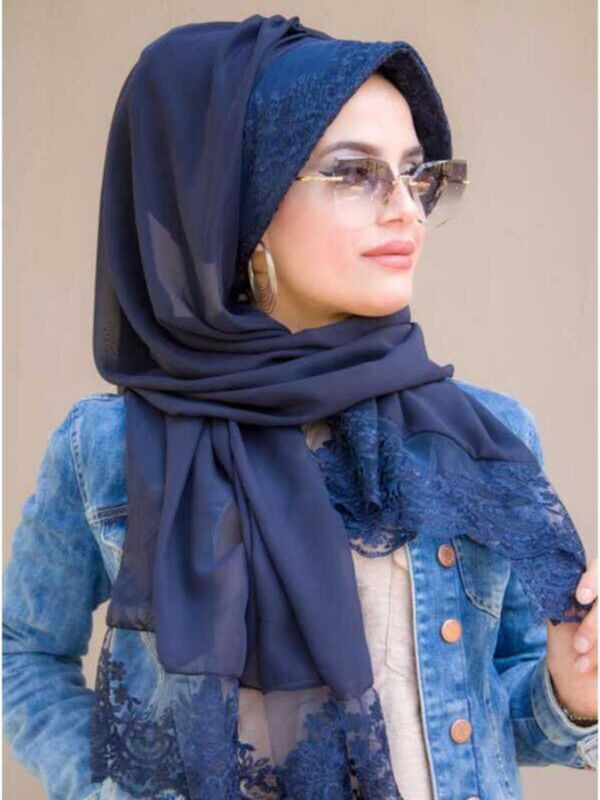 Topi syal renda, Beli 2 Gratis 1, praktis elegan mode wanita kerudung Muslim musiman modis