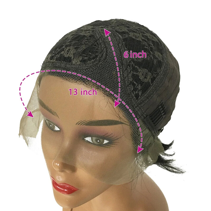 Peluca de cabello humano peruano para mujeres negras, corte Pixie corto, hecho a máquina, código Calla