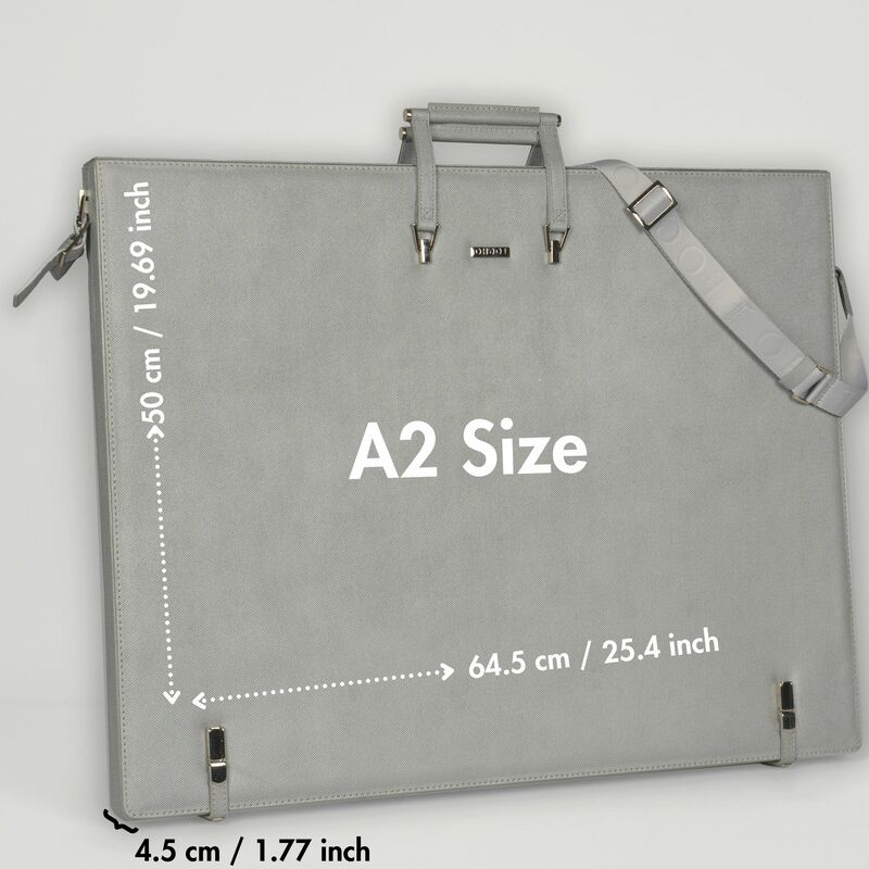 กระเป๋าหนัง A2สำหรับเป็นของขวัญสำหรับจิตรกรแฟ้มเก็บผลงานเครื่องผูกหนังแฟ้มกระเป๋าสำหรับศิลปินอุปกรณ์ศิลปะ
