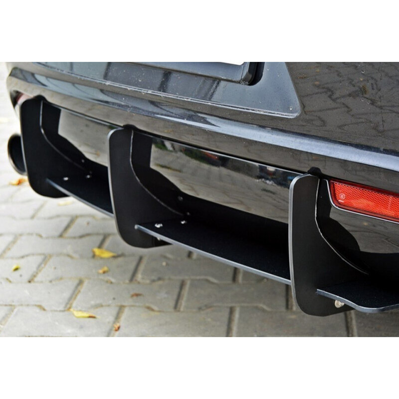 V.W-Diffuseur arrière et séparateurs latéraux arrière, contraste rocco 2009 - 2013 Mk3 R, erical 256, noir, haute qualité, plastique R Kit