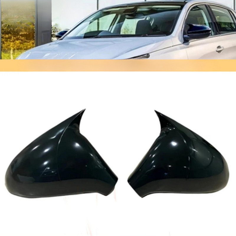 Copertura dello specchio in stile pipistrello per Peugeot 308 2014 2021 accessori per auto copertura in 2 pezzi scudi neri lucidi parti esterne Tuning sportivo