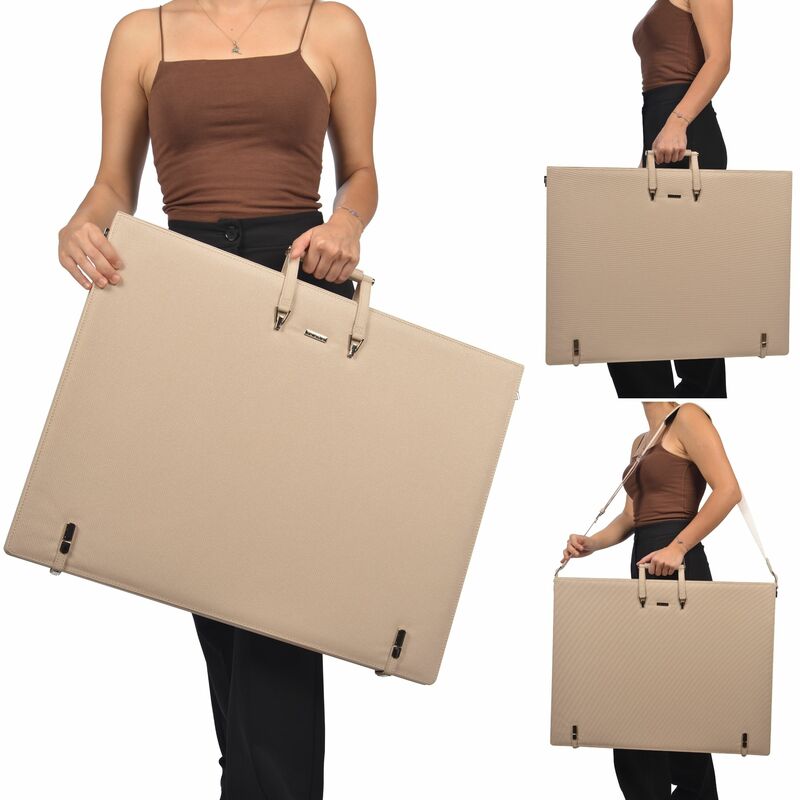 A2 Binder kulit hadiah portofolio untuk pelukis Binder kulit Binder Folder kulit perlengkapan seni tas artis