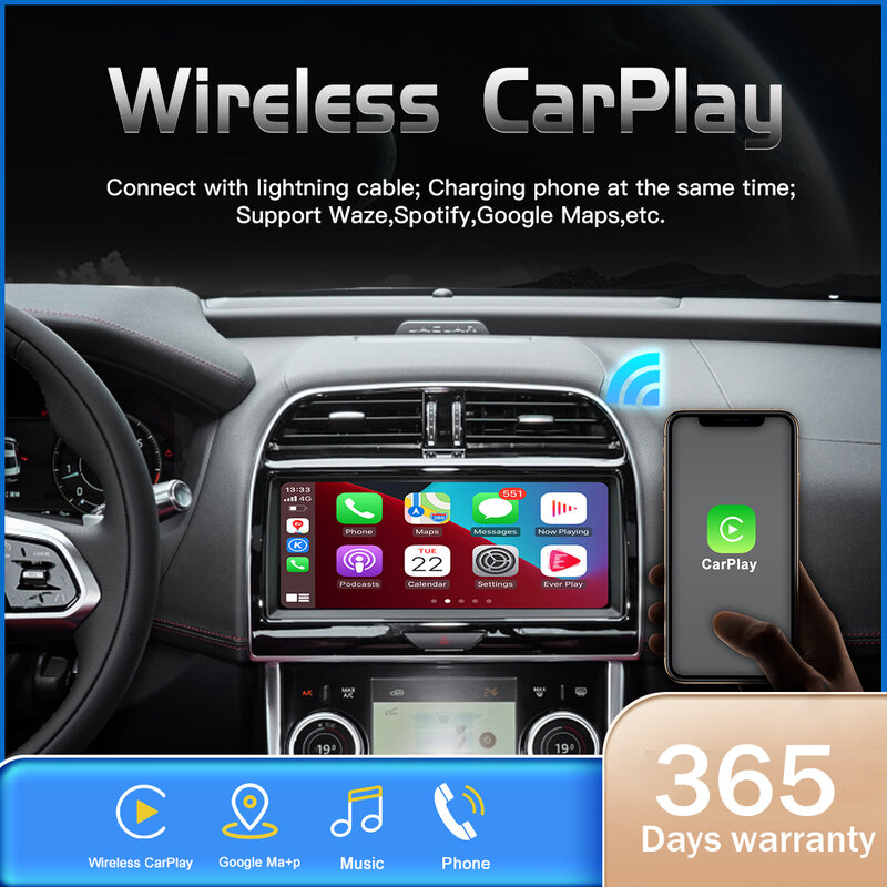 Carplay For Jaguar XF MK1 XE XJ F-Pace F-Type 2010-2018 Wireless Carplay Android Auto Interface Mirroring Car Play Module System
