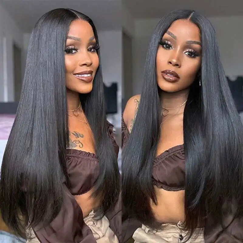 Lace Front Wig Human Hair Wig Without Glue Straight HD Transparent Lace Frontal Wigs Human Hair Lace Front Wig For Women