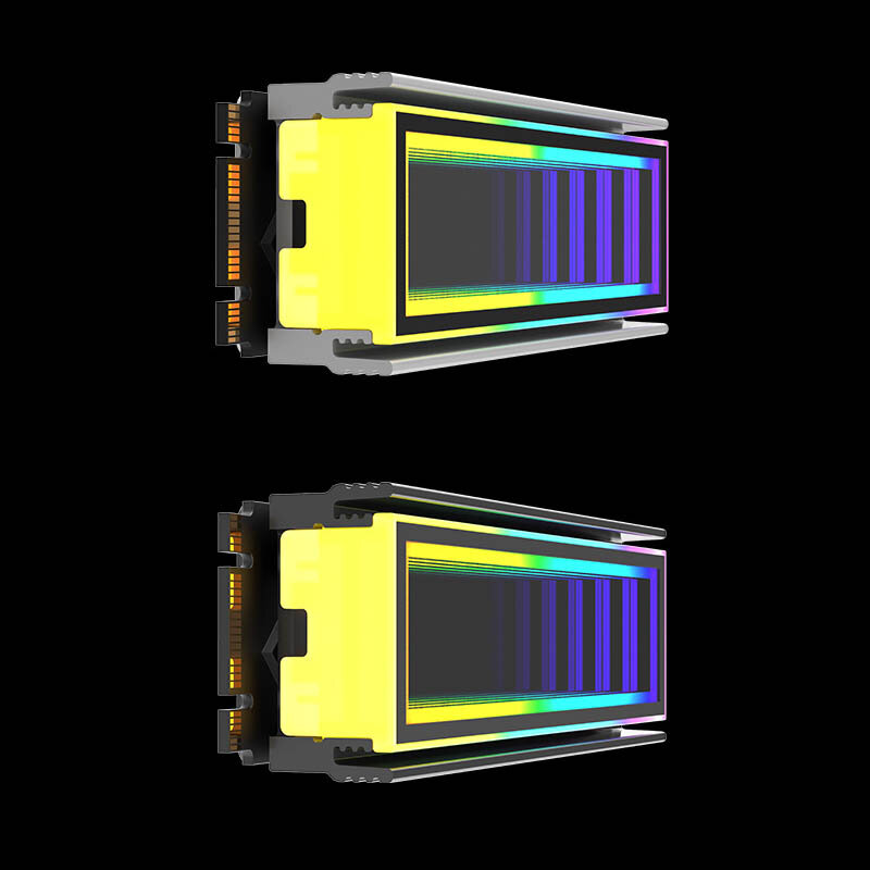 Jumpeak 5V ARGB SYNC คอมพิวเตอร์2280 SSD M2หม้อน้ำ PC RGB ฮาร์ดดิสก์ M.2 NVMe คูลเลอร์ฮีทซิงค์ไม่มีที่สิ้นสุด