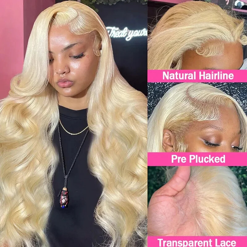 HD Transparent 613 Honey lace front human hair wig 13x6 body wave blonde choice 30 40 inch Pre plucked brazilian glueless wigs