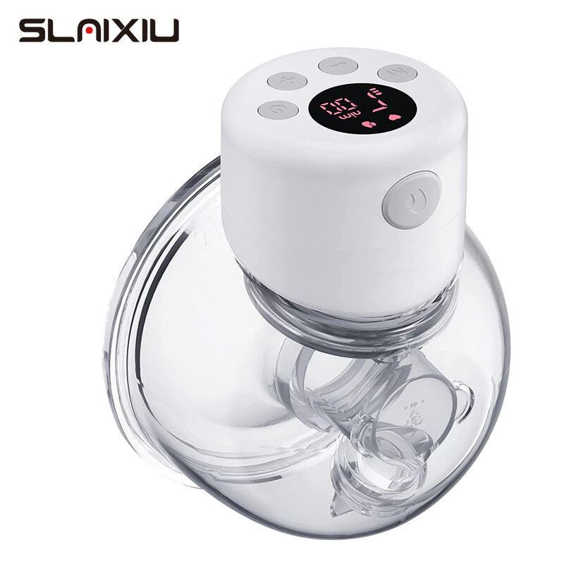 Novo portátil bomba de peito elétrica silencioso wearable automático leiteiro display led usb rechargable mão-livre portátil milker sem bpa