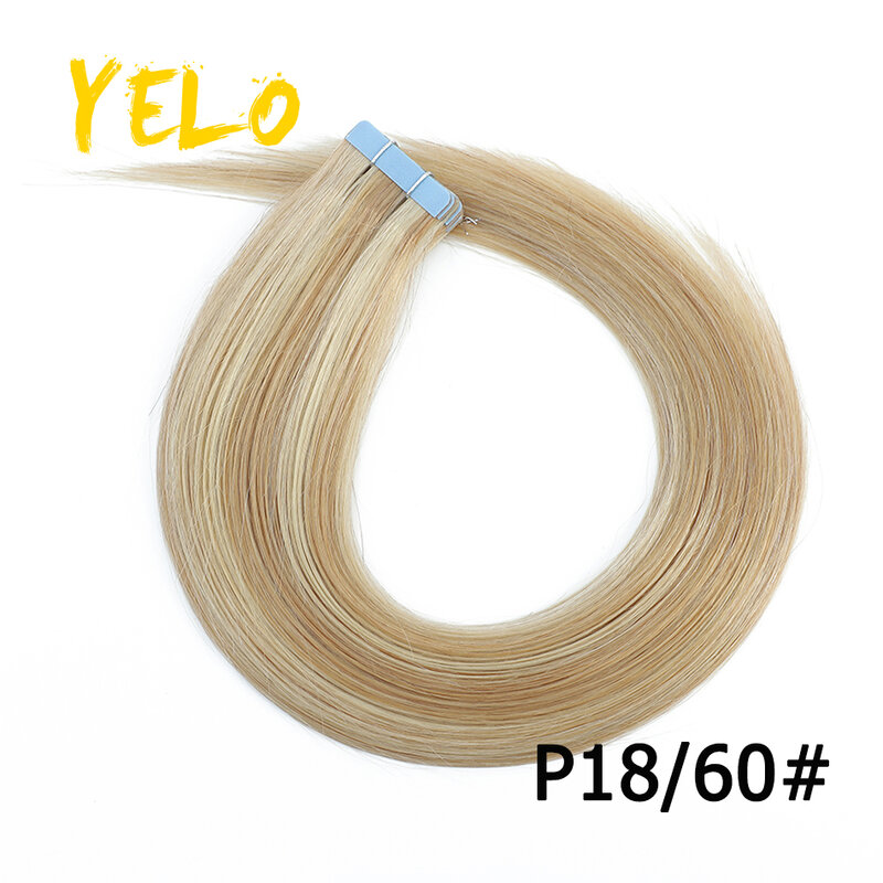 Tape In Hair Extension Brazilian Balayage Natural Human Hair Tiny Interface 1.5X0.3 Inch Skin Weft Remy Hair 2.0G/Pcs 14-28 Inch
