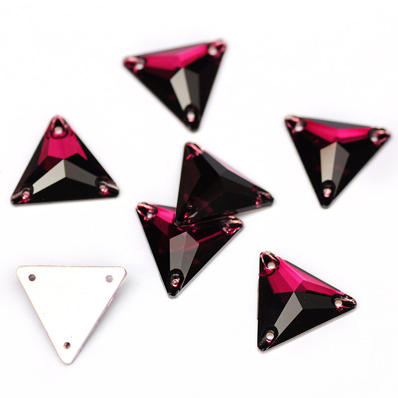 YANRUO 3270 Triangle DIY Sewing Crystal Strass Sew On Stones Glass Beads Flat Back Rhinestone For Clothing