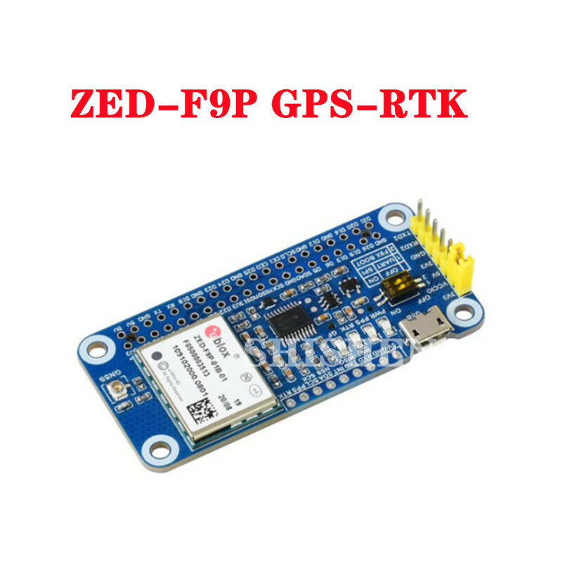 1PCS/LOT ZED-F9P GPS-RTK HAT for Raspberry Pi, Centimeter Level Accuracy  Multi-Band RTK Differential GPS Module