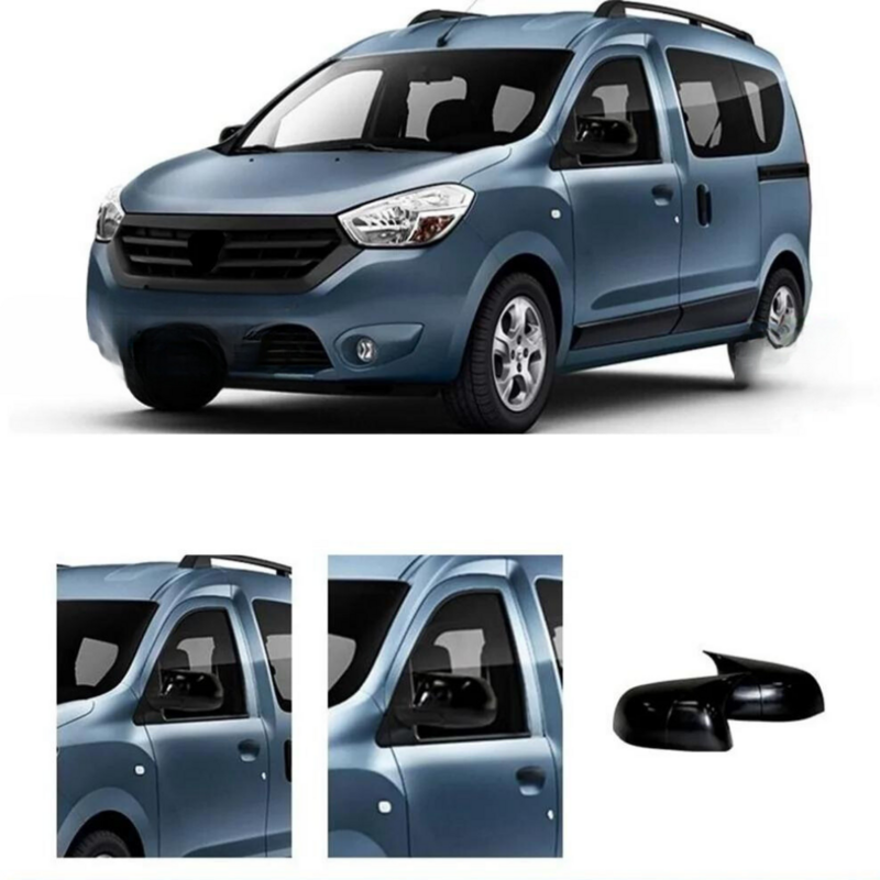For Dacia Lodgy 2012 - 2021Bat Style Mirror Cover Car Accessories Rearview Mirror Cover 2 Pieces Cover Shields