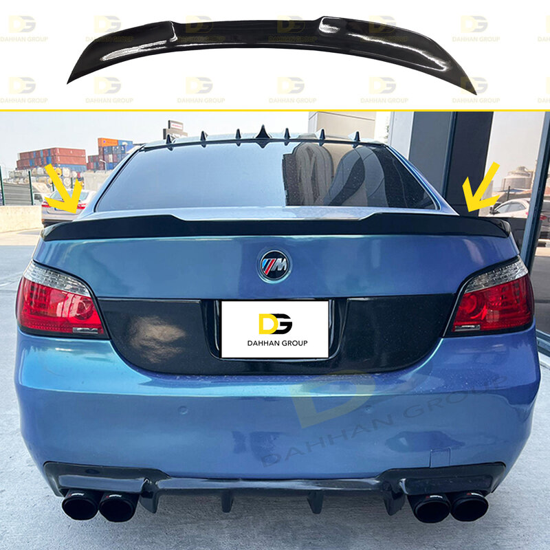 B.M.W 5 Series E60 et E60 LCI 2003-2010 Figured M5 Style Rear Trunk Spomicrophone Wing Jules Document or Primer Painted FiViolet M Power