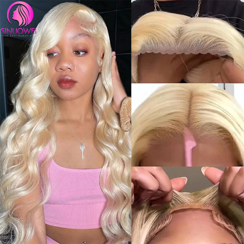613 Transparent Blonde 13x6 13x4 Body Wave Lace Front Wig For Women Body Wave Lace Front Wigs Honey  Pre Plucked Remy Wig
